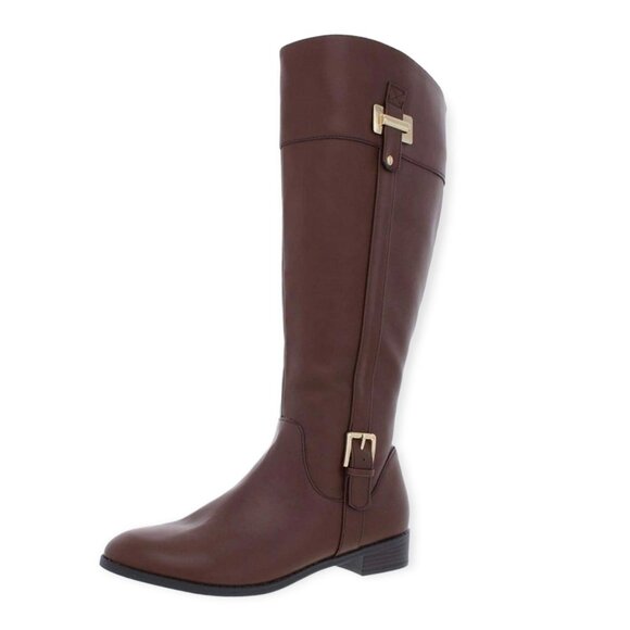 Karen Scott DELIEE2 Women's Knee High Riding Boots Cognac Size 5M - Picture 1 of 6
